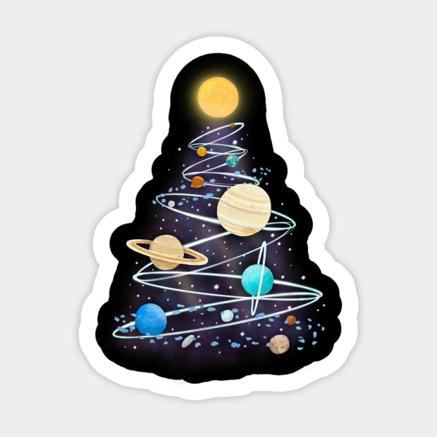 Planetary Holiday Sticker by NashSketches